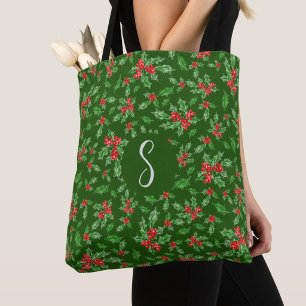 Grüne Weihnachts-Stechpalmenblätter mit individuel Tasche