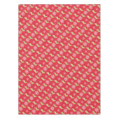 Grüne Weihnachts-Strumpf und Schneeflocken Rot Tischdecke (Vorderseite)