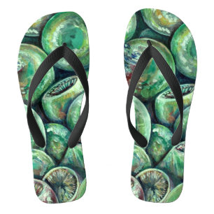 Grüne Weihnachtsbälle Badesandalen