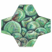 Grüne Weihnachtsbälle Fußball (Flach)