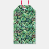Grüne Weihnachtsbälle Geschenkanhänger (Vorderseite)