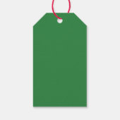 Grüne Weihnachtsbälle Geschenkanhänger (Rückseite)
