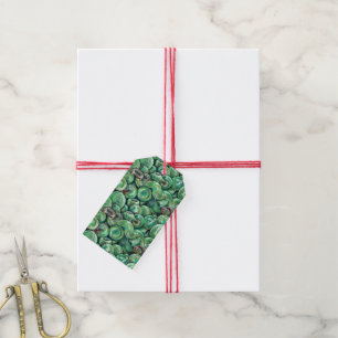 Grüne Weihnachtsbälle Geschenkanhänger