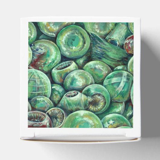 Grüne Weihnachtsbälle Geschenkschachtel (Oben)