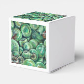 Grüne Weihnachtsbälle Geschenkschachtel (Rückseite)