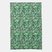 Grüne Weihnachtsbälle Geschirrtuch (Vertikal)