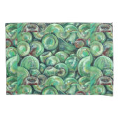 Grüne Weihnachtsbälle Kissenbezug (Vorderseite)