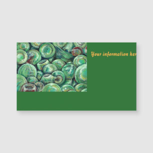 Grüne Weihnachtsbälle Magnetkarte