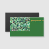 Grüne Weihnachtsbälle Magnetkarte (Vorne/Hinten)