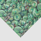 Grüne Weihnachtsbälle Seidenpapier (Detail)