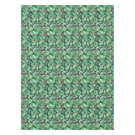 Grüne Weihnachtsbälle Tischdecke (Vorderseite)