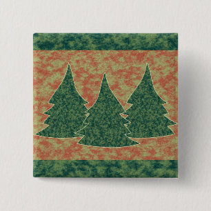 Grüne Weihnachtsbaum Button