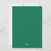 Grüne Weihnachtsbaum Design Flache Feiertagskarte (Rückseite)