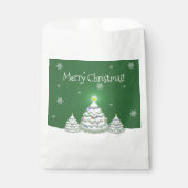 Grüne Weihnachtsbaum-Fingerhäuser Geschenktütchen (Vorderseite)