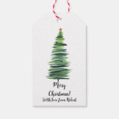 Grüne Weihnachtsbaum Geschenkanhänger (Rückseite)