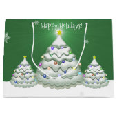 Grüne Weihnachtsbaum-Geschenktasche Große Geschenktüte (Vorderseite)