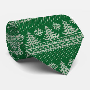 Grüne Weihnachtsbaum Krawatte