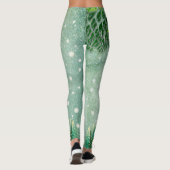 Grüne Weihnachtsbaum-Leggings Leggings (Rückseite)