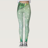 Grüne Weihnachtsbaum-Leggings Leggings (Vorderseite)