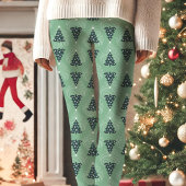 Grüne Weihnachtsbaum Muster Urlaub Leggings
