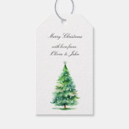 Grüne Weihnachtsbaum-Ornamente Geschenkanhänger