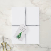 Grüne Weihnachtsbaum-Ornamente Geschenkanhänger (Mit Garn)