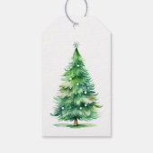 Grüne Weihnachtsbaum-Ornamente Geschenkanhänger (Rückseite)