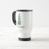 Grüne Weihnachtsbaum Reisebecher (Vorderseite Links)