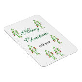 Grüne Weihnachtsbaum Rote Kirsche frohe Weihnachts Magnet (Rechte Seite)