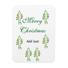 Grüne Weihnachtsbaum Rote Kirsche frohe Weihnachts Magnet