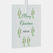 Grüne Weihnachtsbaum Rote Kirsche frohe Weihnachts Ornament Aus Glas (Vorderseite Rechts)