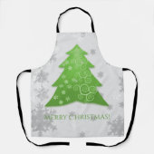 Grüne Weihnachtsbaum-Schürze Schürze (Vorderseite)
