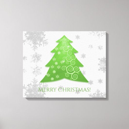 Grüne Weihnachtsbaum Stretch Canvas Print Leinwanddruck (Vorderseite)