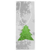 Grüne Weihnachtsbaum Weinbeutel Geschenktüte Für Weinflaschen (Rückseite)
