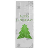 Grüne Weihnachtsbaum Weinbeutel Geschenktüte Für Weinflaschen (Vorderseite)