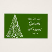 Grüne Weihnachtsbaum Winter Wedding Liebesmarken (Vorderseite)