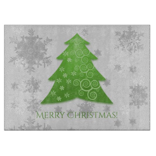 Grüne Weihnachtsbaumabteilung Schneidebrett (Vorderseite)