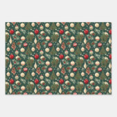 Grüne Weihnachtsbaumchen - Pressemappe Geschenkpapier Set (Vorderseite 2)