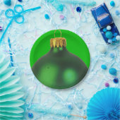 Grüne Weihnachtsbaumdekoration Party Urlaub Pappteller (Party)