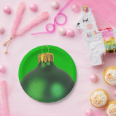 Grüne Weihnachtsbaumdekoration Party Urlaub Pappteller (Party)