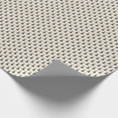 Grüne Weihnachtsbäume auf Beige Karierten Urlaub Geschenkpapier (Ecke)