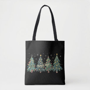 Grüne Weihnachtsbäume Feiertage Weihnachten Tasche