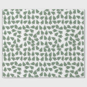 Grüne Weihnachtsbäume geben Geschenkpapier (Flach)