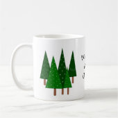 Grüne Weihnachtsbäume Kaffeetasse (Links)