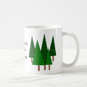 Grüne Weihnachtsbäume Kaffeetasse