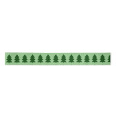 Grüne Weihnachtsbäume Satinband (Vorderseite)