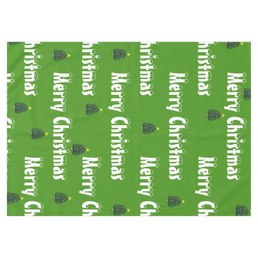 Grüne Weihnachtsbäume Tischdecke (Vorderseite (Horizontal))