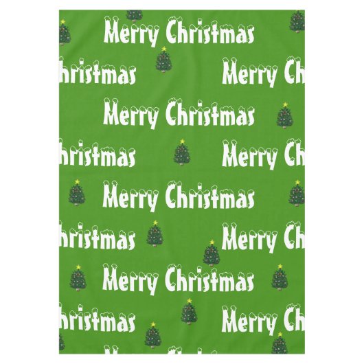 Grüne Weihnachtsbäume Tischdecke (Vorderseite)