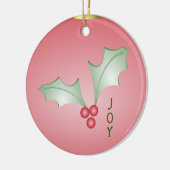 Grüne Weihnachtsbäume von Holly Light Pink Keramik Ornament (Links)