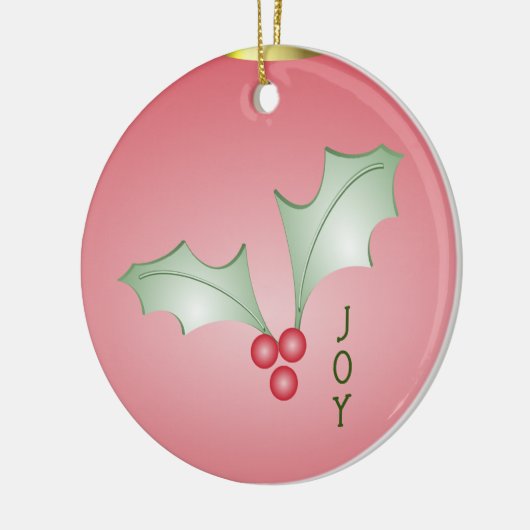 Grüne Weihnachtsbäume von Holly Light Pink Keramik Ornament (Links)